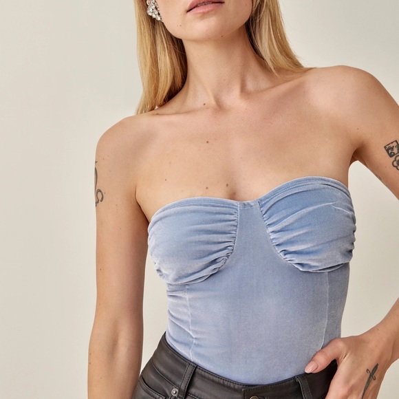 Reformation Tops - Fabian Velvet Bodysuit